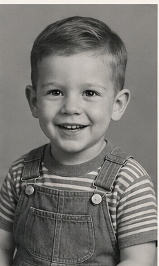 Childhood photo after restoration